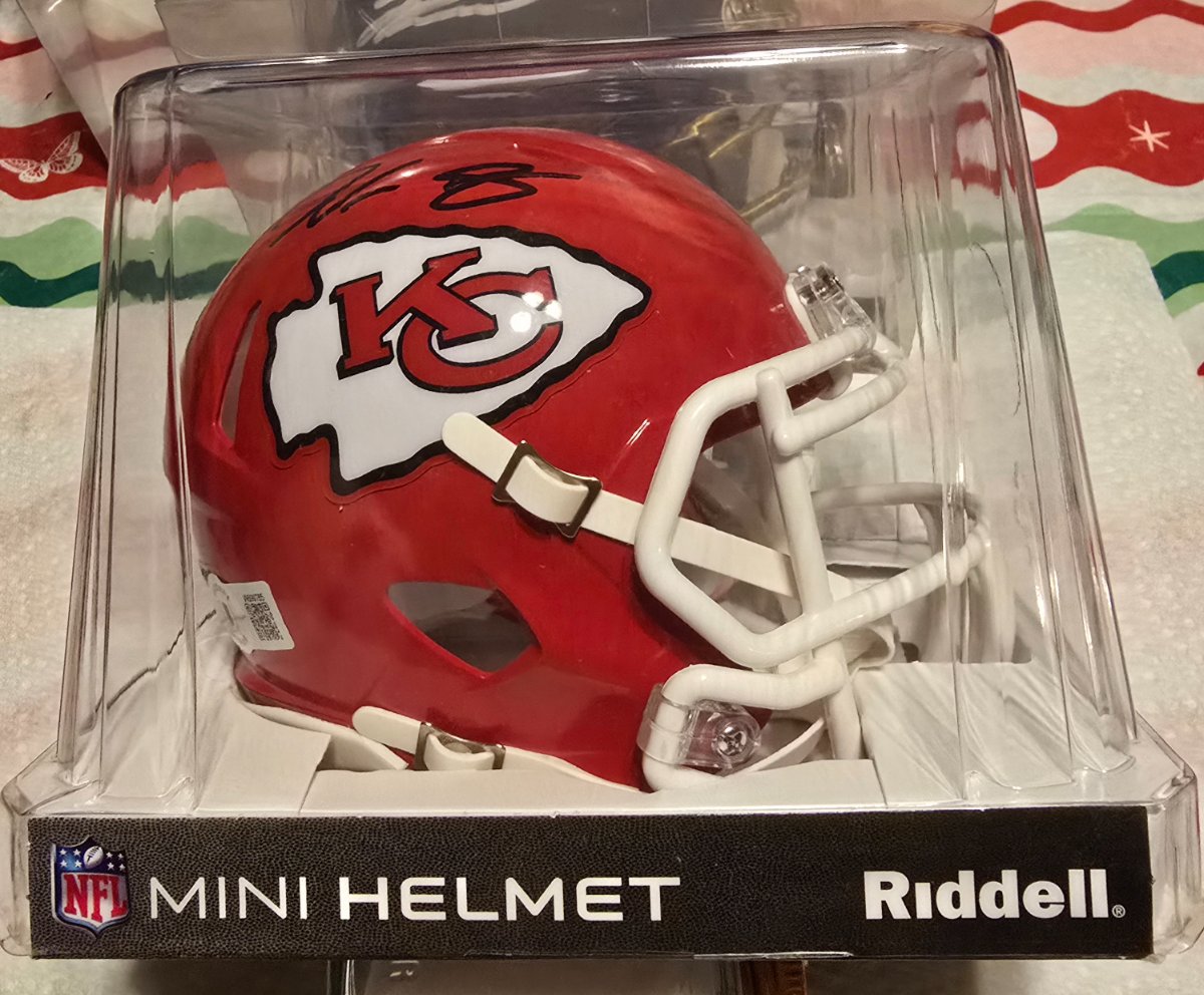 Autographed KC Chiefs Mini Helmets Various Players