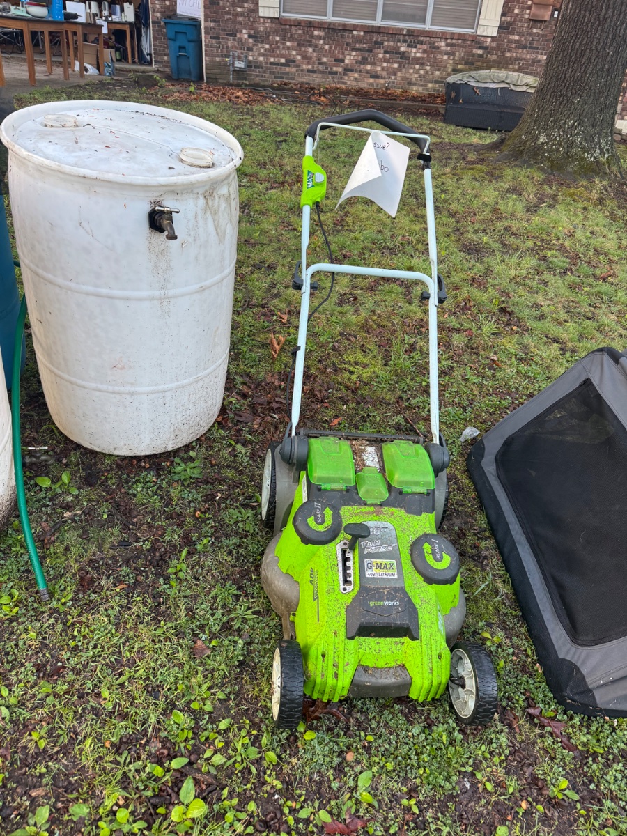 Green works mower