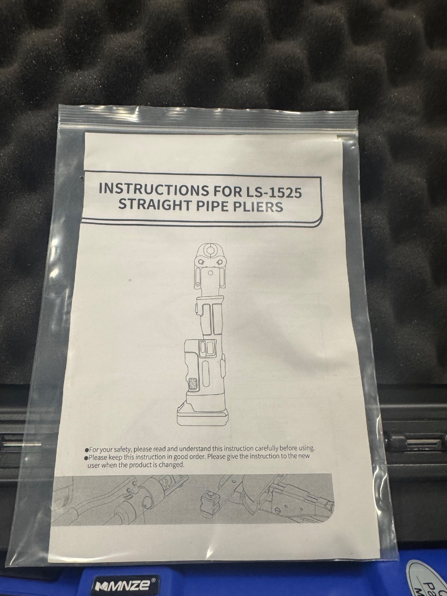ls-1525 straight pipe pliers - pro press tool kit electric copper  tube pipe fitting crimping tool thumbnail 2